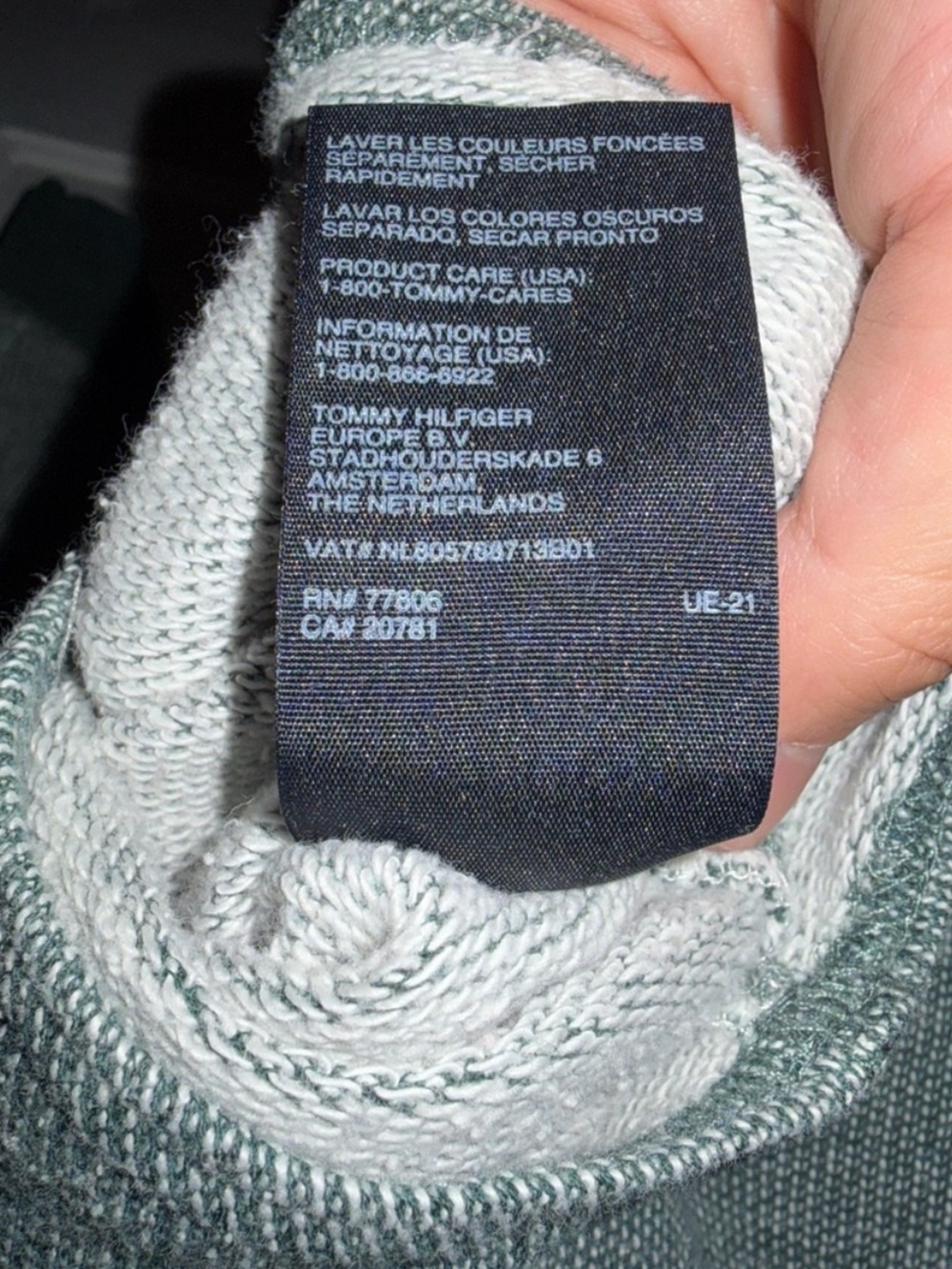 Tommy Hilfiger Dark Green Crew Neck Sweater - Picture 6 of 6